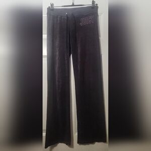 Vintage Juicy Black Velour Track Pants Size P/ 0, see last photo for size chart